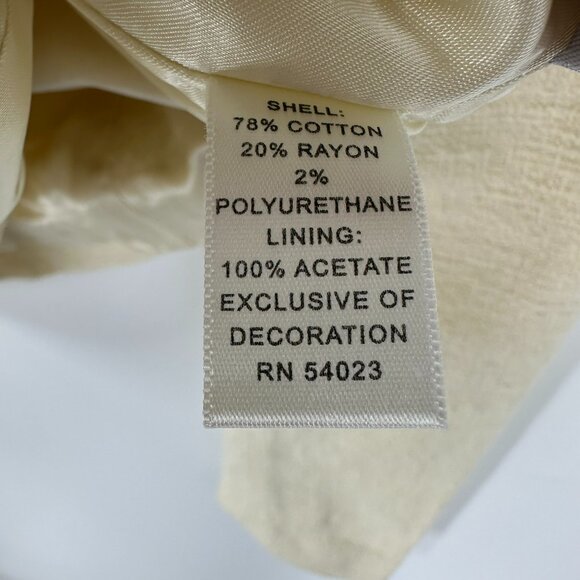 Banana Republic Tweed Moto Jacket 4 Asymmetrical Blazer Cotton Cream Snap Button - Picture 7 of 7